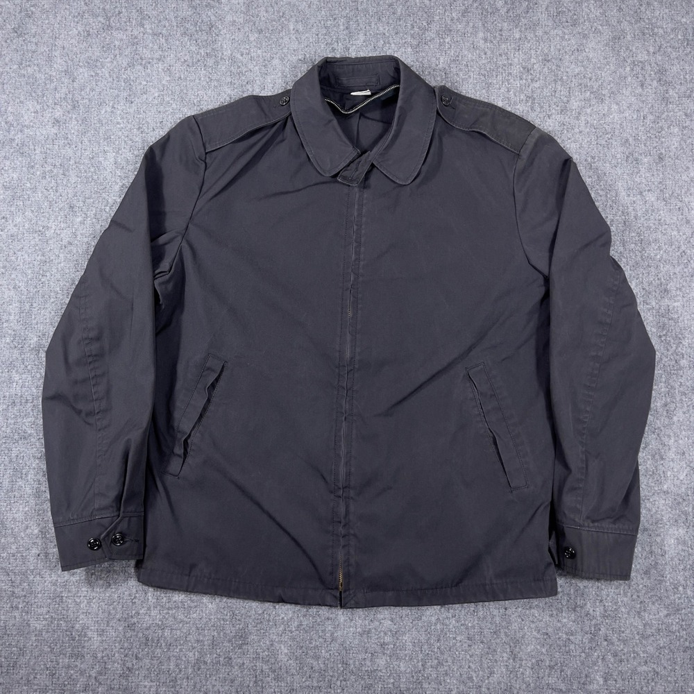 Vintage 1986 Weintraub Bros Patriot Army Windbreaker Jacket Mens 40R Black